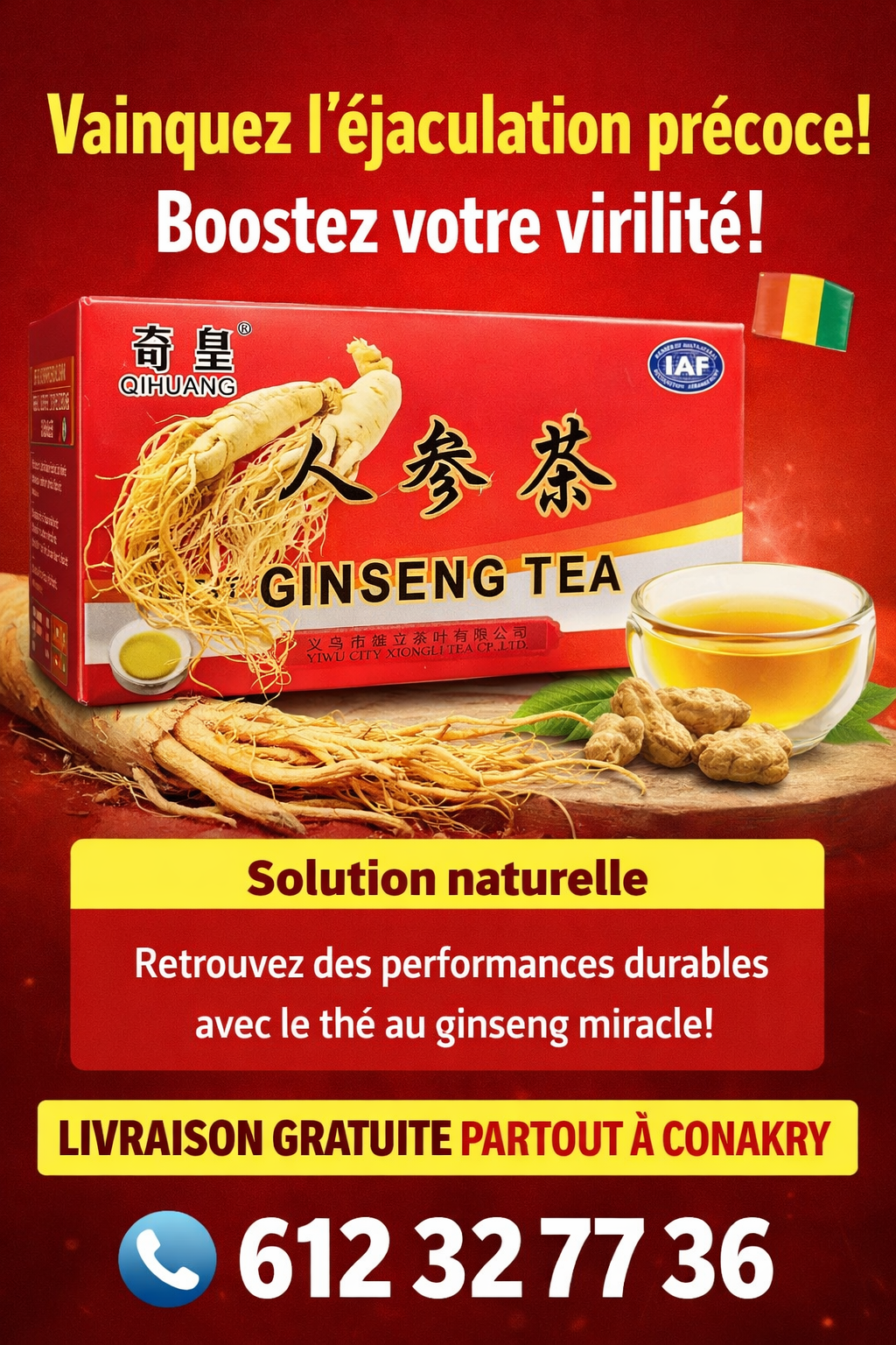Ginseng Tea – Solution Naturelle contre l’Éjaculation Précoce